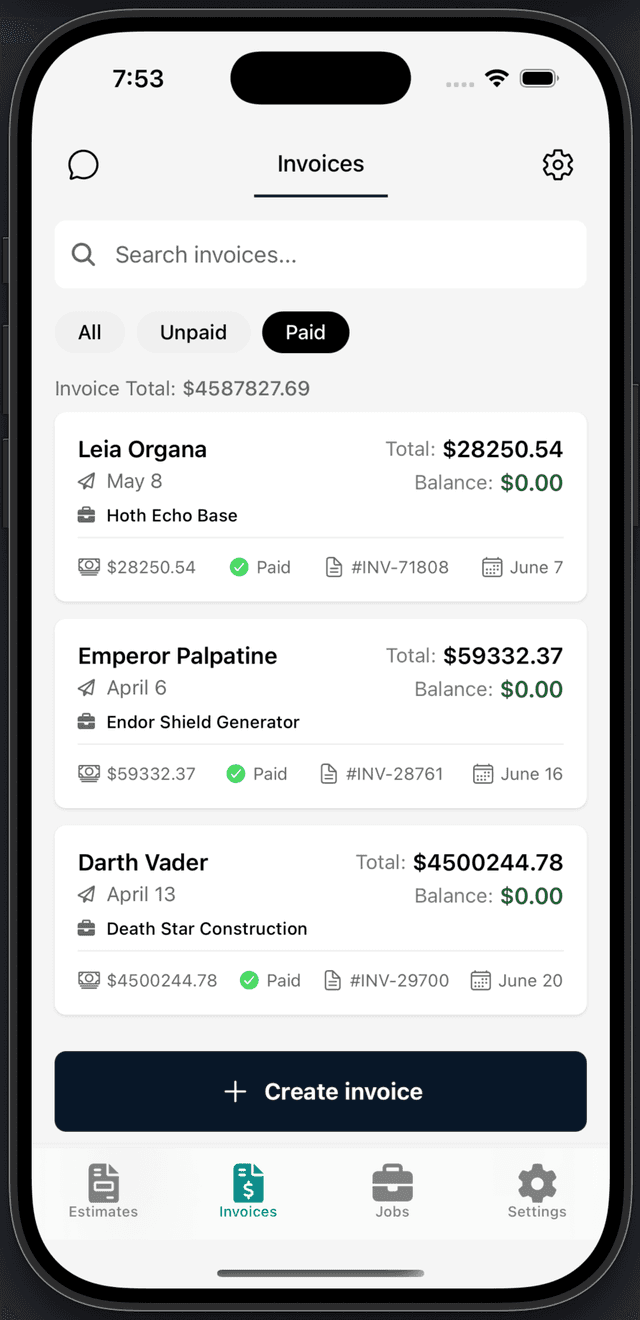 Invoices Dashboard